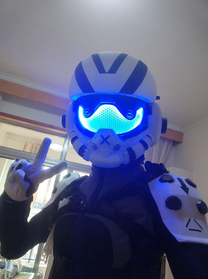 Titanfall 2 Viper Pilot Helmet Replica – Life-Size Cosplay Helmet, Wearable Gaming Display, Exclusive Villain Collectible Prop for Fans