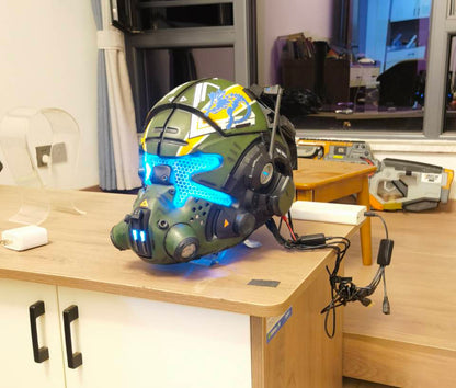 Titanfall 2 Jack Cooper Pilot Helmet – Life-Size Wearable Replica, Cosplay Helmet, Collectible Gaming Display Prop for Fans