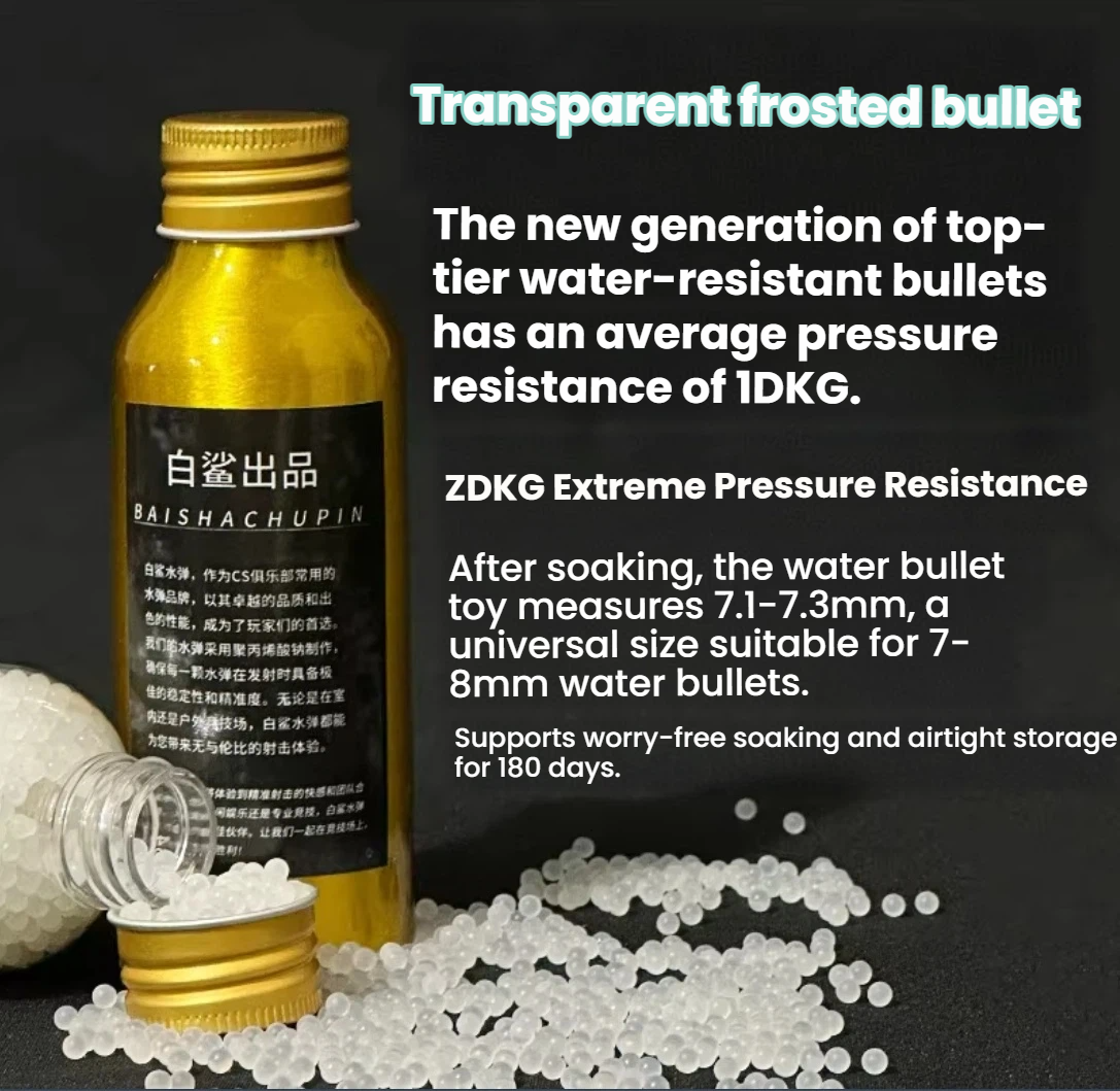 Super Tough Gel Balls – 20kg Pressure Resistant, Quick Expanding, 7.3mm Heavy-Duty Ammo for Tactical Play