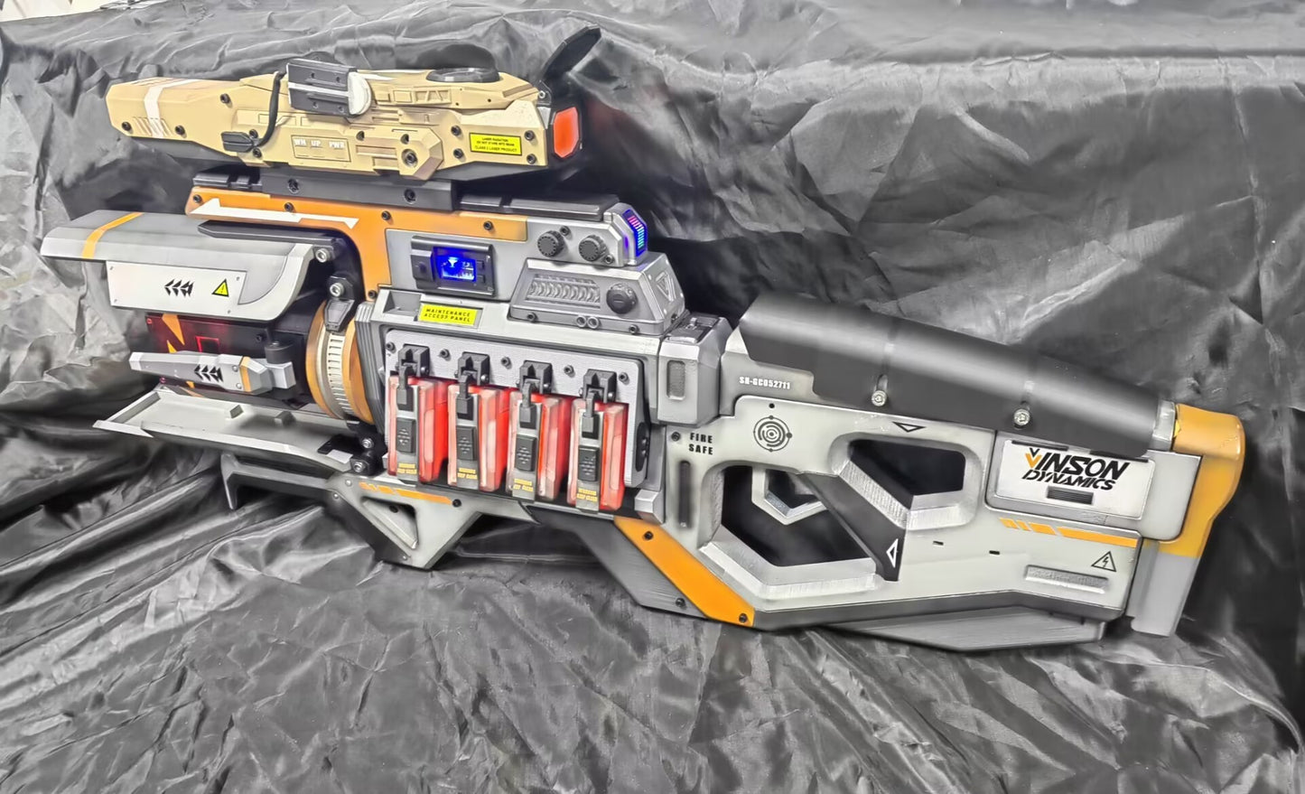 【Painting completed】 Titanfall apex charge rifle 3d printing model with lights Cosplay props hand puppet model can not be fired model 1/1 close to 82cm oversize