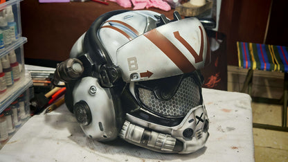 Titanfall 2 Viper Pilot Helmet Replica – Life-Size Cosplay Helmet, Wearable Gaming Display, Exclusive Villain Collectible Prop for Fans