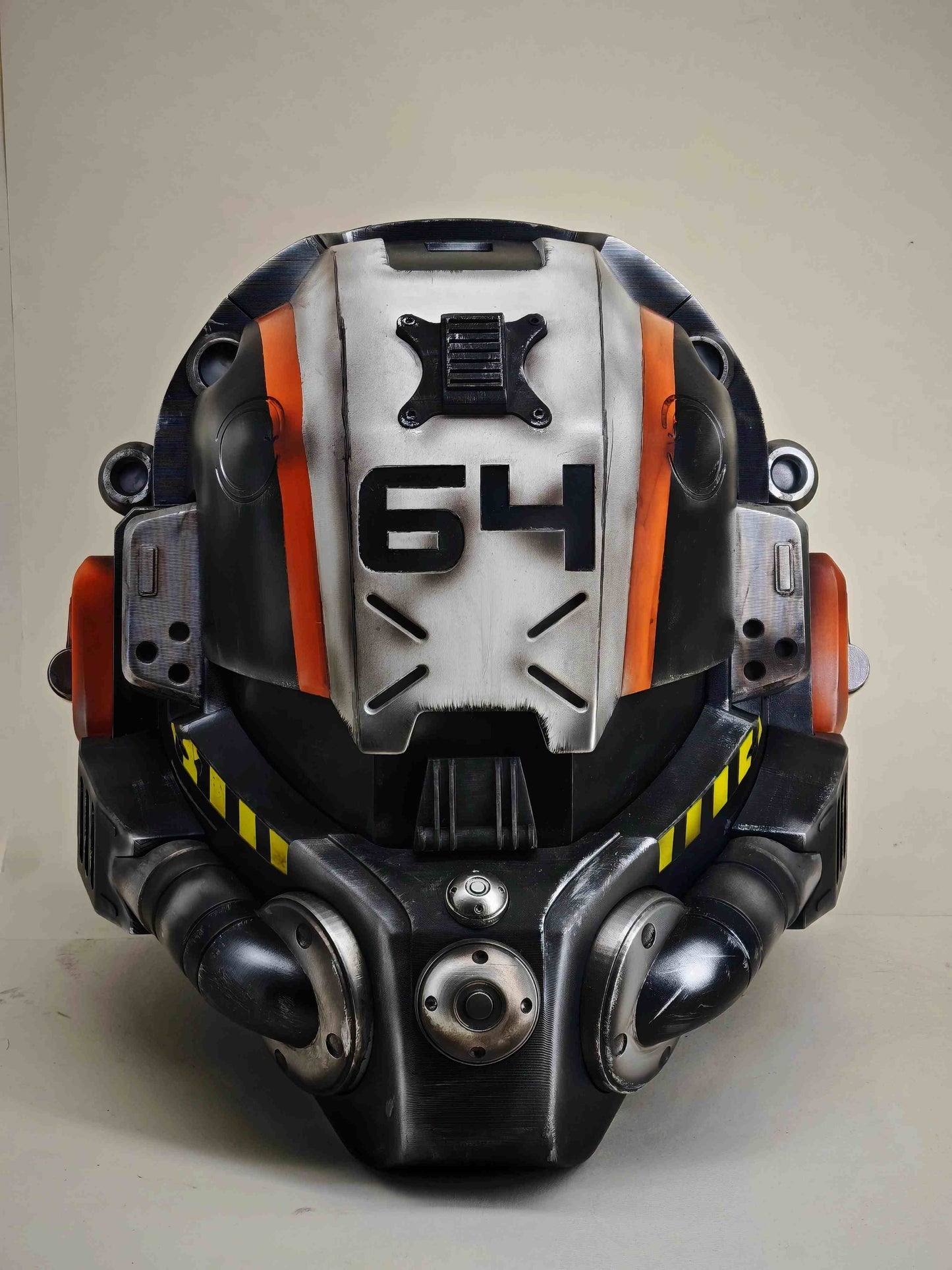 Titanfall Militia Assault Pilot Helmet Replica – Life-Size Cosplay Helmet, Wearable 6-4 Squadron Tribute, Collectible Gaming Display for Fans