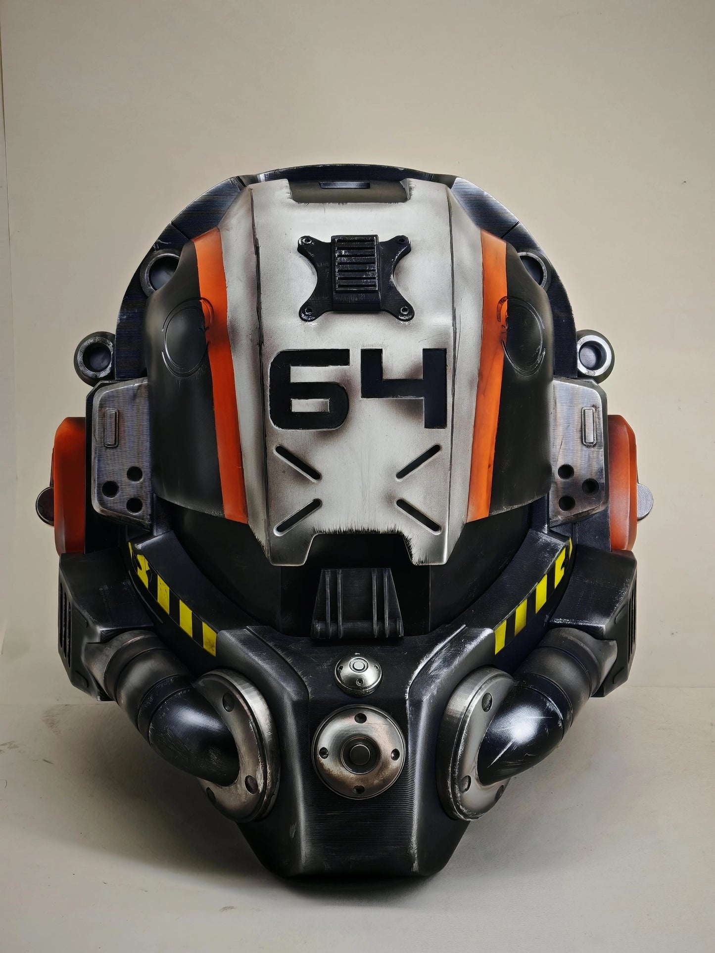 Titanfall Militia Assault Pilot Helmet Replica – Life-Size Cosplay Helmet, Wearable 6-4 Squadron Tribute, Collectible Gaming Display for Fans