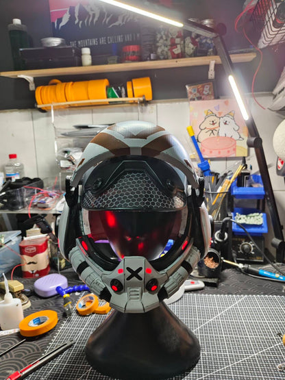 Titanfall 2 Viper Pilot Helmet Replica – Life-Size Cosplay Helmet, Wearable Gaming Display, Exclusive Villain Collectible Prop for Fans