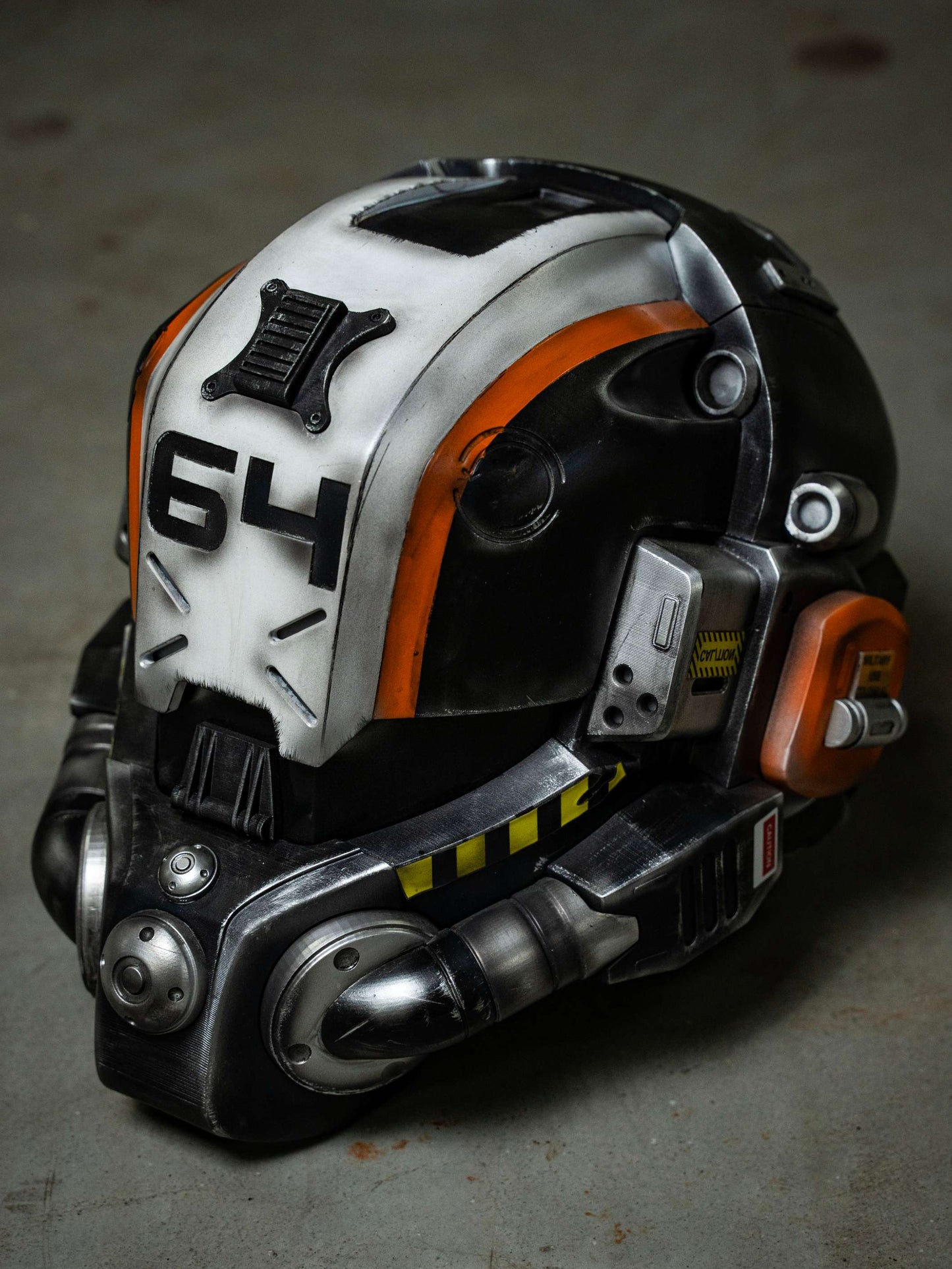 Titanfall Militia Assault Pilot Helmet Replica – Life-Size Cosplay Helmet, Wearable 6-4 Squadron Tribute, Collectible Gaming Display for Fans