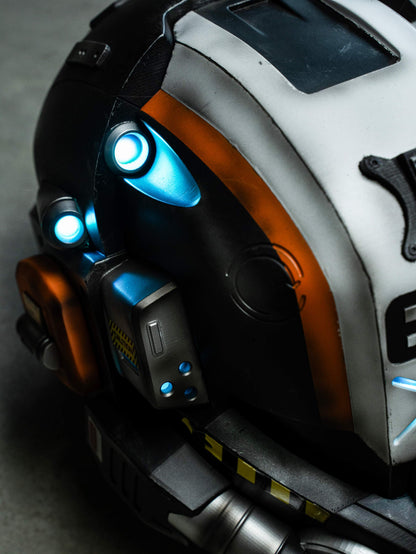 Titanfall Militia Assault Pilot Helmet Replica – Life-Size Cosplay Helmet, Wearable 6-4 Squadron Tribute, Collectible Gaming Display for Fans