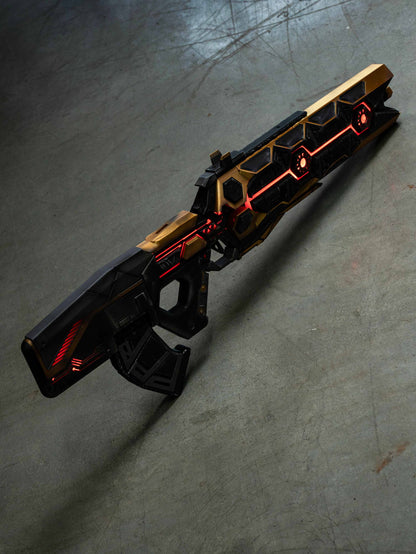 Apex Legends VK-47 "Black & Gold Tech" Replica Prop – Life-Size Assault Rifle, Cosplay Weapon, Collectible Gaming Display for Fans