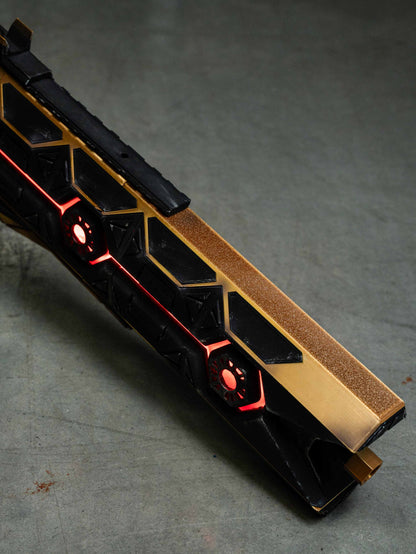 Apex Legends VK-47 "Black & Gold Tech" Replica Prop – Life-Size Assault Rifle, Cosplay Weapon, Collectible Gaming Display for Fans
