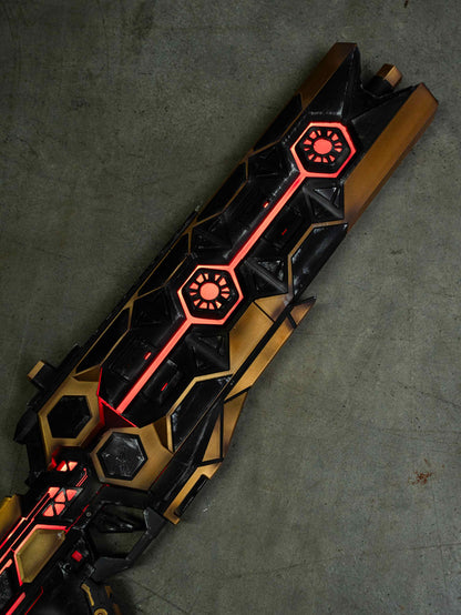 Apex Legends VK-47 "Black & Gold Tech" Replica Prop – Life-Size Assault Rifle, Cosplay Weapon, Collectible Gaming Display for Fans